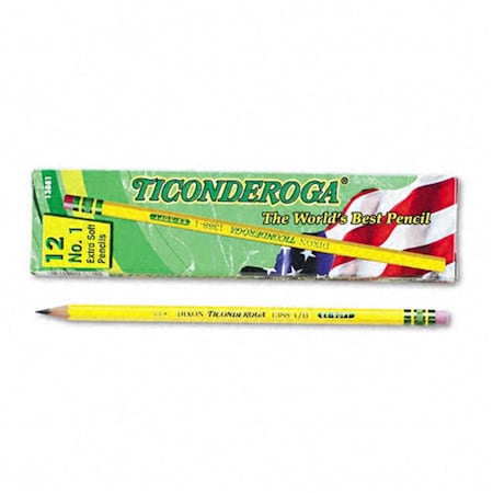 Dixon DIX Ticonderoga Woodcase Pencil B no.1 Yellow Barrel Dozen DZ - DIX DI56216